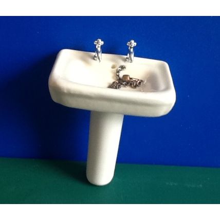 Square Sink & Pedestal 1:12th scale miniature
