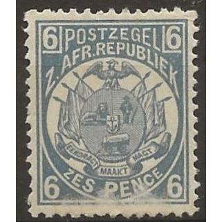 Transvaal 1885 SG182 6d Pale Dull Blue Mounted Mint . ..