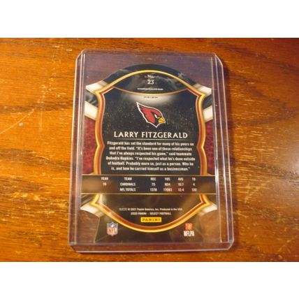 2020 Panini Select, Purple Prizm Die Cut, LARRY FITZGERALD, Cardinals
