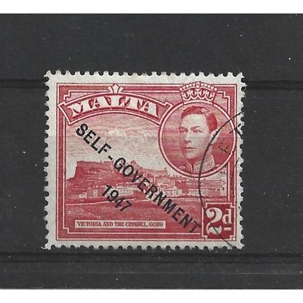 Malta.SG238 2d Victoria and Citadel,Gozo (Scarlet).Fine Used.Apr25o