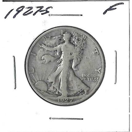 1927-S US Silver Walking Liberty Half Dollar Fine