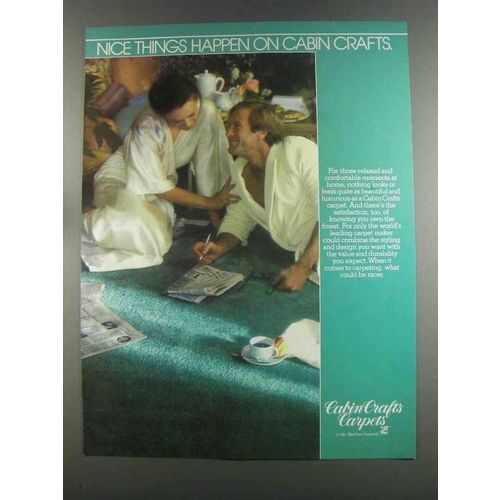 1982 Cabin Crafts Carpets Ad - Nice Things Happen