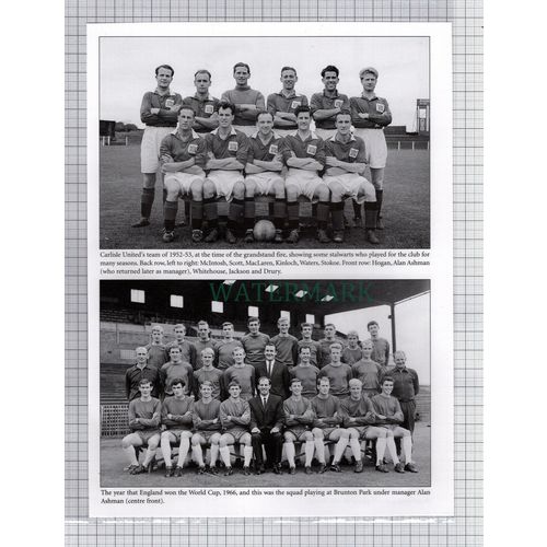 (8663) Carlisle United Football Team Alan Ashman David Dent - Cutting
