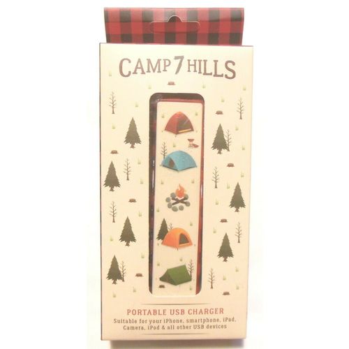 Portable USB Power Bank Camping Design Camp 7 Hills