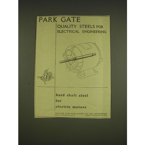 1955 Park Gate Steel Ad - Park Gate quality steels for electrical engineering