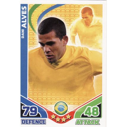 Match Attax World Cup 2010 Dani Alves Brazil