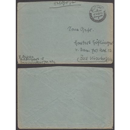Germany 1943, Feldpost cover with original letter and prayer packet. Used