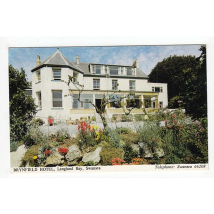 Brynfield Hotel Lagland Bay Swansea Postcard