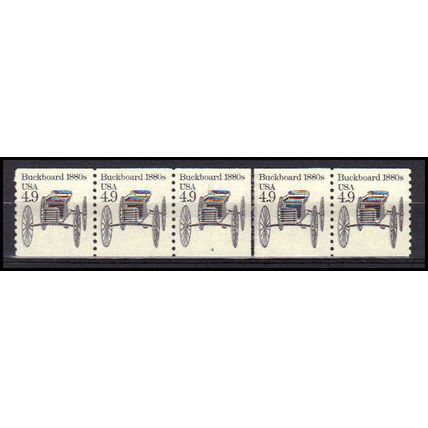 2124v 4.9c Buckboard Very Fine MNH Dry Gum PNC 4/5 Buggy Whip X0294