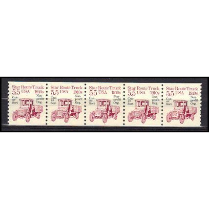 2125a 5.5c Star Route Truck Very Fine MNH Dry Gum PNC 1/5 X0459
