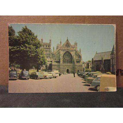 EXETER CATHEDRAL, DEVON unused vintage postcard by E T W Dennis =