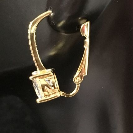 Earrings 14k Yellow Gold Plate Leverback #287 USA Seller