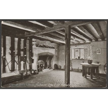 East Parlour, Anne of Cleves House, Southover, Sussex, 1939 - Sanbride Postcard