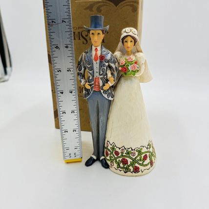 Jim Shore Heartwood Creek Bride and Groom Cake Topper 2006 Figurine 7in Boxed