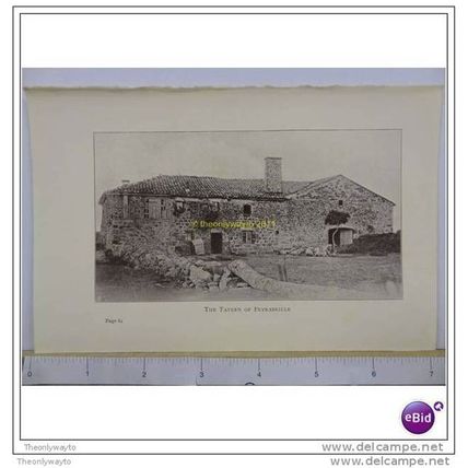 TAVERN OF PEYRABEILLE, CEVENNES, FRANCE, Book Illustration, c1907