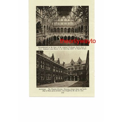 Van Dyke Quay, Antwerp, Belgium (Bourse & Museum On Reverse), Book Illustration