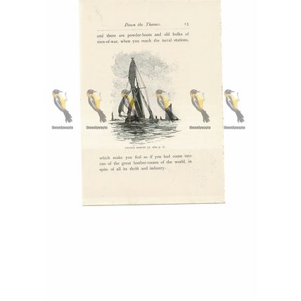 Thames Barges, Book Illustration (Print), 1889