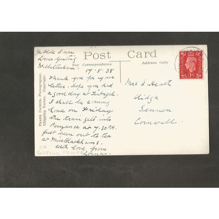 Postcard Gloucestershire Lower Guiting Guiting Power Church Frank Packer