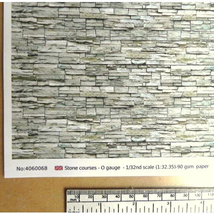Papier pour couches de pierre - Calibre O (échelle 1:48) - Feuille A4