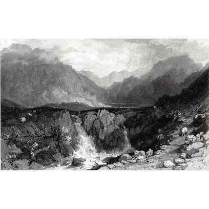 MARDALE HEAD, WESTMORLAND 1858 Ebenezer Challis Thomas Allom ANTIQUE ENGRAVING