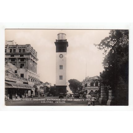 Queen Street Colombo Postcard RP Ceylon Sri Lanka