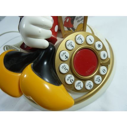 Vintage Telemania Disney Minnie Mouse Landline Phone Pushbutton* WORKS