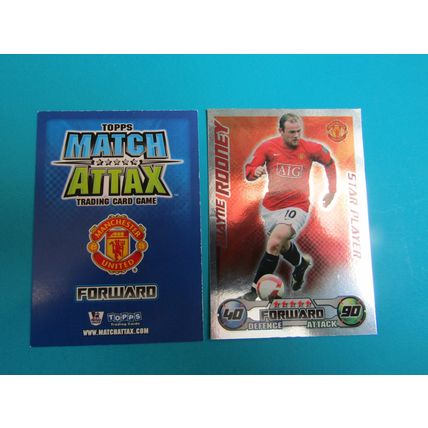 Wayne Rooney - Star Player - Manchester Utd - Match Attax 2008/09 Football Card