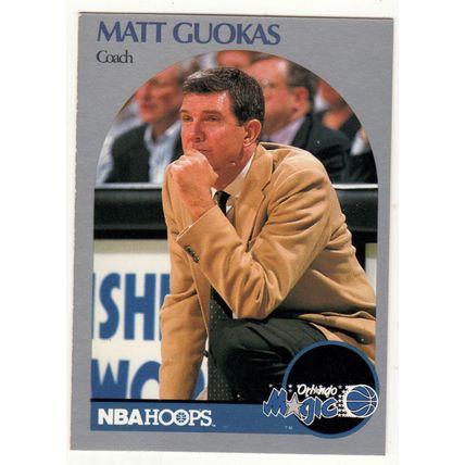 1990-91 Hoops Matt Guokas basketball card #323 - Magic