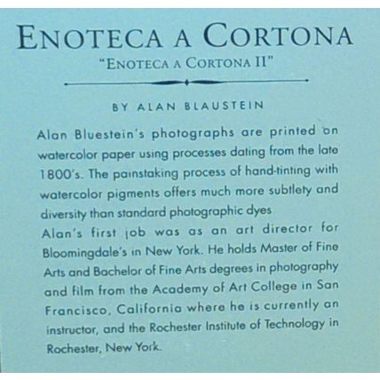 Enoteca a Cortona No. 2 by Alan Blaustein - 20" x 20" Framed Canvas Art Print -