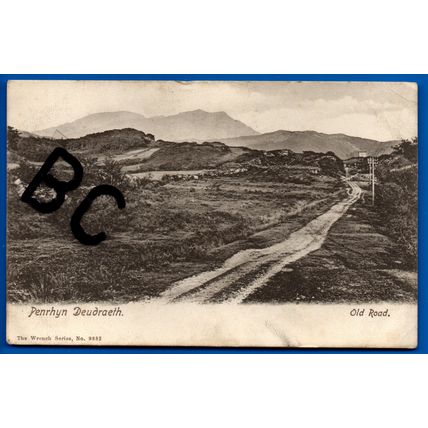 Postcard Old Roman Road Penrhyndeudraeth Merionethshire Nr Porthmadog Portmerion