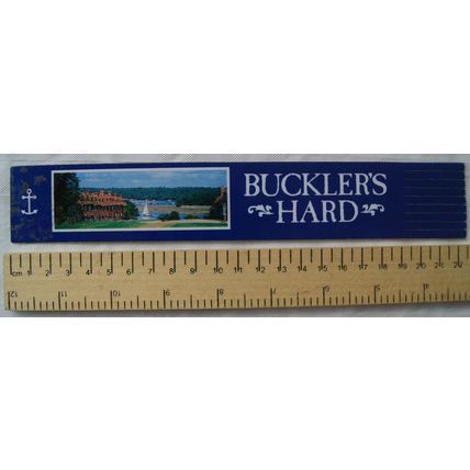 Vintage: blue leather photo bookmark - Buckler's Hard