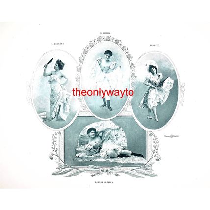 Berthe Bresina +2, (Walery On Reverse) Risqué Book Illustration (Print), 1910