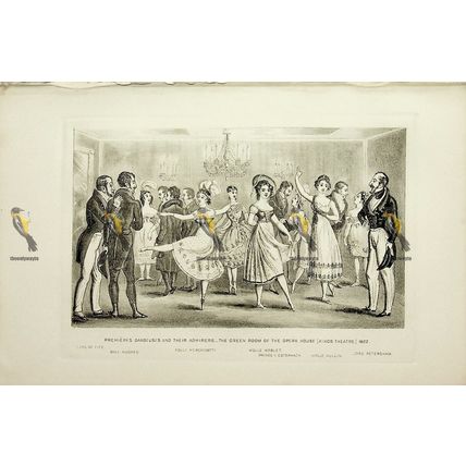 Premieres Danseuses & Admirers Kings Theatre, 1822, Book Illustration, 1900