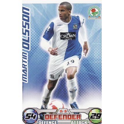 Match Attax Extra 2008/2009 Martin Olsson Blackburn Rovers