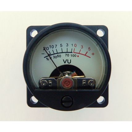 Illuminated white mini VU Meter for Valve Amplifier EL34 preamp back lit SD39