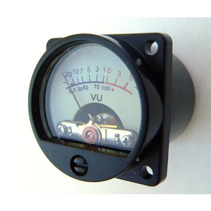 Illuminated white mini VU Meter for Valve Amplifier EL34 preamp back lit SD39