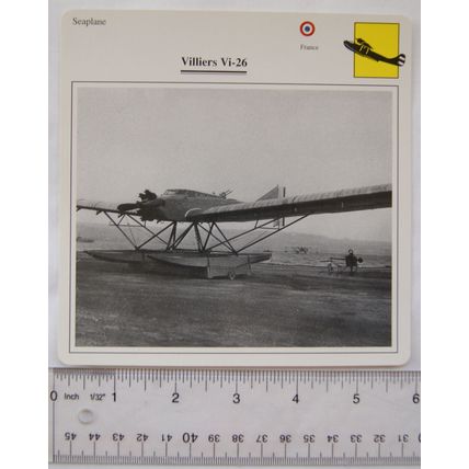 Villiers Vi-26 - France - Seaplane - Collectors Club Card