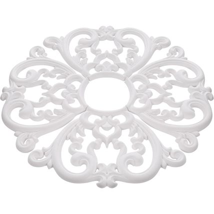 Canomo 24" OD X 5" ID White Ceiling Medallion 4-Piece Set Ceiling Medallion for