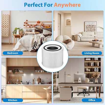 4 Pack 240 Replacement Filter Compatible with Puro 240 Air Purifier, 3-In-1 True