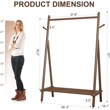Solid Wood Clothes Rack, Clothing Rack for Hanging Clothes, Hanging Racks for Cl