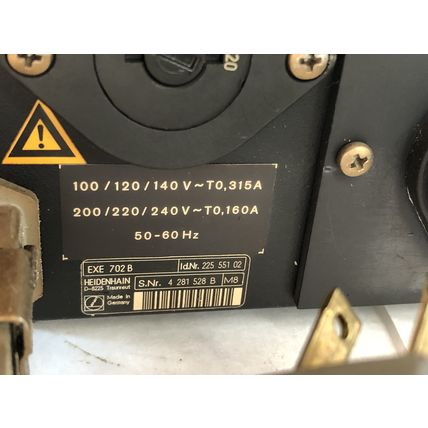 HEIDENHAIN EXE 702B ENCODER INTERFACE UNIT, 225 551 02, 100-240 VAC,DH