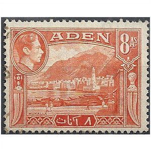 Aden 1939 SG23 8 Annas Red-Orange Fine Used ..