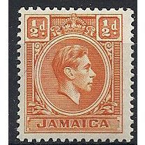 Jamaica 1951 SG121 1/2d Orange Mounted Mint . ..