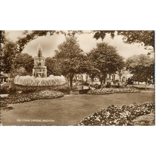 Vintage GB Postcard 1958 - Old Steine Gardens, Brighton, Sussex