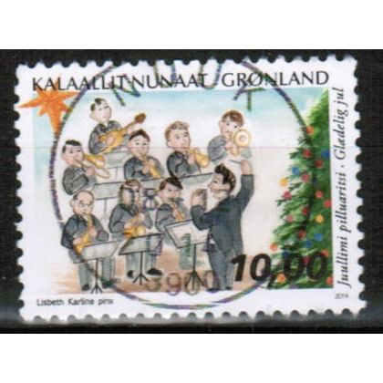 2014 Greenland Sc# 684 used - Christmas & musicians - 10.00kr