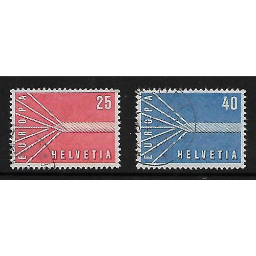 SWITZERLAND 1957 EUROPA SG 585 / 586 SET 2 VALS FINE USED