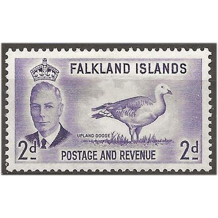 Falkland Island 1952 SG174 2d Violet Mounted Mint . .. .