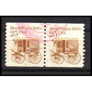 Used 2136 25c Bread Wagon Fine CNP Left 5 PA0820
