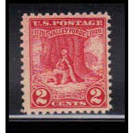 645 2c Valley Forge Just Clears MNH O1108
