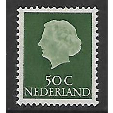 NETHERLANDS 1953 50c GREEN QUEEN JULIANA SG 784 M MINT